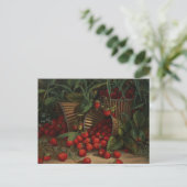 Erdbeeren Postkarte (Stehend Vorderseite)