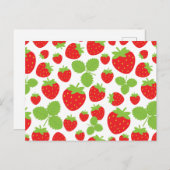Erdbeeren Postkarte (Vorne/Hinten)
