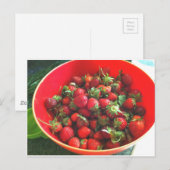 Erdbeeren Postkarte (Vorne/Hinten)