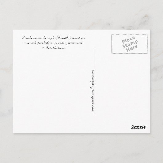 Erdbeeren Postkarte (Rückseite)