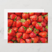 Erdbeeren Postkarte (Vorne/Hinten)