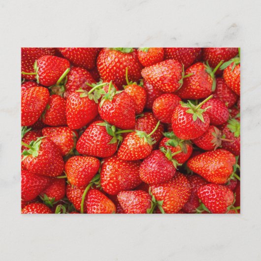 Erdbeeren Postkarte (Vorderseite)