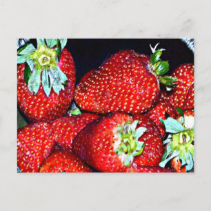 Erdbeeren Postkarte