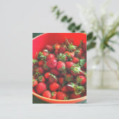 Erdbeeren Postkarte (Stehend Vorderseite)