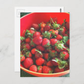 Erdbeeren Postkarte (Vorne/Hinten)