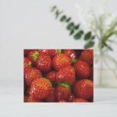 Erdbeeren Postkarte (Stehend Vorderseite)