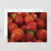 Erdbeeren Postkarte (Vorne/Hinten)