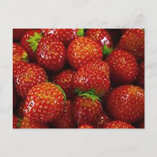 Erdbeeren Postkarte (Vorderseite)