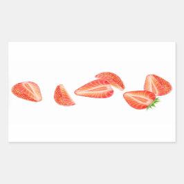 Erdbeeren Rechteckiger Aufkleber