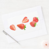 Erdbeeren Rechteckiger Aufkleber (Umschlag)