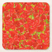 Erdbeeren Rechteckiger Pappuntersetzer (Vorderseite)