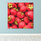Erdbeeren Red Delicious Erdbeere Leinwanddruck (Insitu (Holzboden))