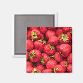 Erdbeeren Red Delicious Erdbeere Magnet (Vorderseite/Rückseite)