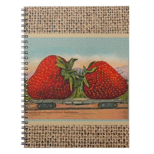 Erdbeeren Riesen Antik Obst Spaß Notizblock (Vorderseite)