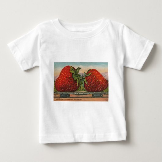 Erdbeeren Riesenalter Fruchtspass Baby T-shirt (Vorderseite)