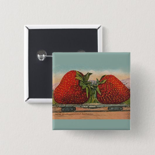 Erdbeeren Riesenalter Fruchtspass Button (Vorne & Hinten)