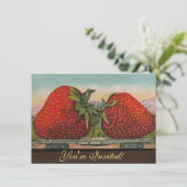 Erdbeeren Riesenalter Fruchtspass Einladung (Stehend Vorderseite)