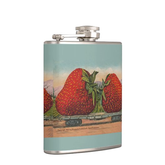 Erdbeeren Riesenalter Fruchtspass Flachmann (Rechts)