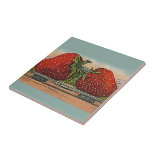 Erdbeeren Riesenalter Fruchtspass Fliese (Seite)