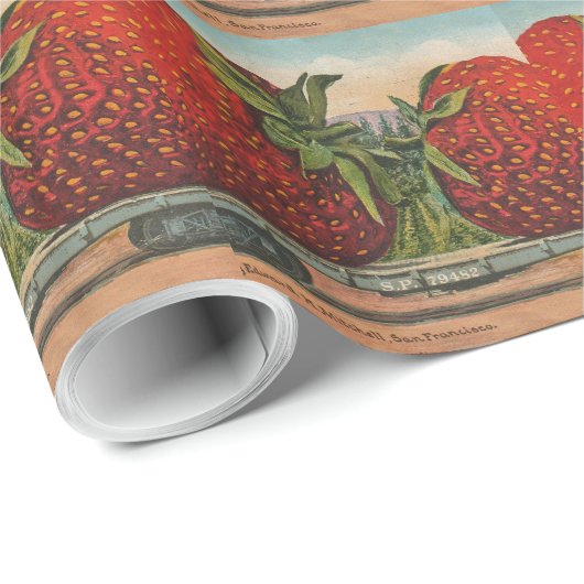 Erdbeeren Riesenalter Fruchtspass Geschenkpapier (Rolleneckpunkt)