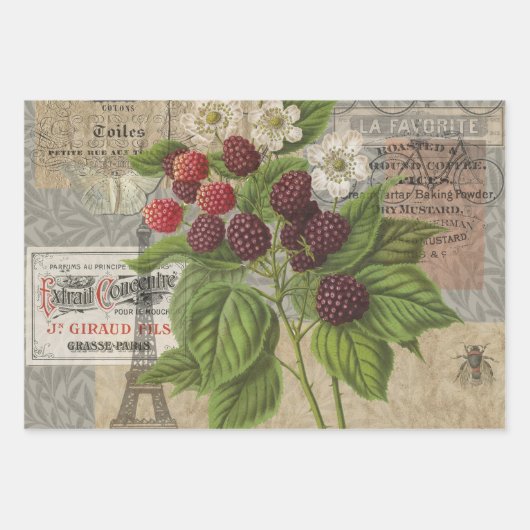 Erdbeeren Riesenalter Fruchtspass Geschenkpapier Set (Vorderseite 2)