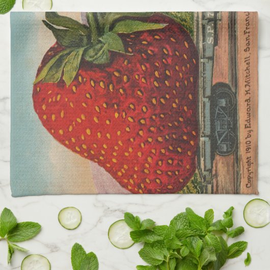 Erdbeeren Riesenalter Fruchtspass Handtuch (Gefaltet)