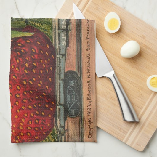 Erdbeeren Riesenalter Fruchtspass Handtuch (Viertel Falte)