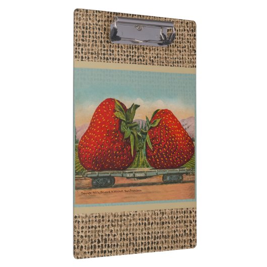 Erdbeeren Riesenalter Fruchtspass Klemmbrett (Rechts)