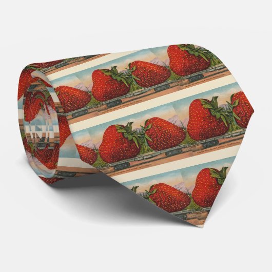 Erdbeeren Riesenalter Fruchtspass Krawatte (Gerollt)