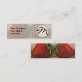 Erdbeeren Riesenalter Fruchtspass Mini Visitenkarte (Vorne/Hinten)