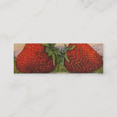 Erdbeeren Riesenalter Fruchtspass Mini Visitenkarte (Rückseite)