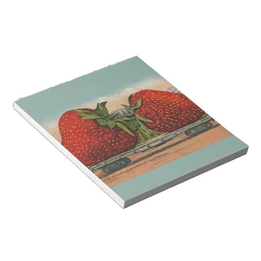 Erdbeeren Riesenalter Fruchtspass Notizblock (angewinkelt)