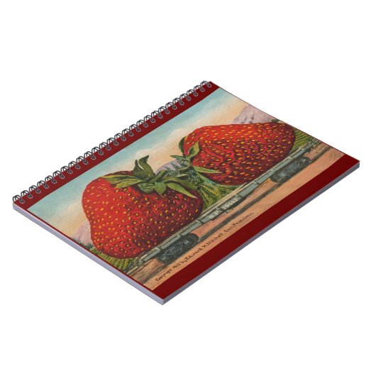 Erdbeeren Riesenalter Fruchtspass Notizblock (Linke Seite)