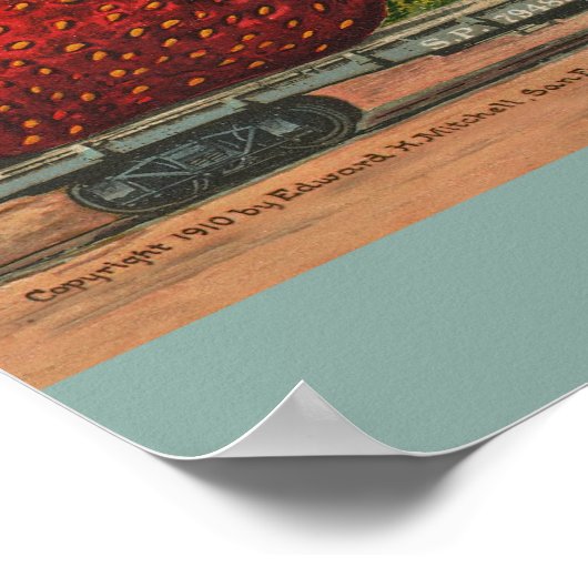 Erdbeeren Riesenalter Fruchtspass Poster (Ecke)