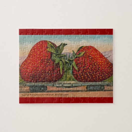Erdbeeren Riesenalter Fruchtspass Puzzle (Horizontal)