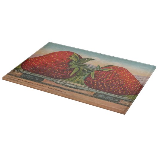 Erdbeeren Riesenalter Fruchtspass Schneidebrett (Ecke)