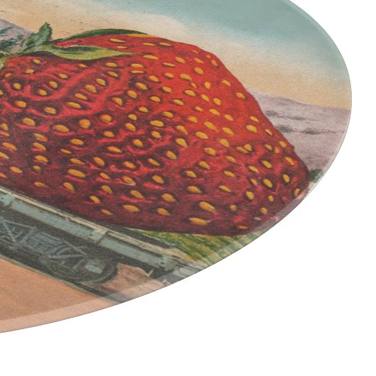 Erdbeeren Riesenalter Fruchtspass Schneidebrett (Ecke)