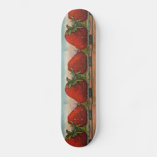 Erdbeeren Riesenalter Fruchtspass Skateboard (Vorderseite)