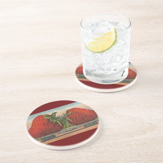 Erdbeeren Riesenalter Fruchtspass Untersetzer (Seite)