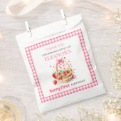 Erdbeeren rosa Beeren Erster Geburtstag Danke Geschenktütchen (Ausgeschnitten)