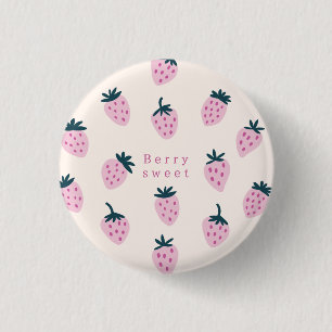 Erdbeeren rosa button