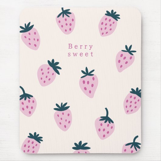 Erdbeeren rosa mousepad (Vorne)