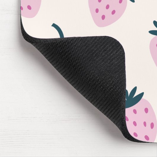 Erdbeeren rosa mousepad (Ecke)