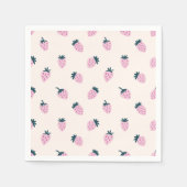 Erdbeeren rosa Papiertasse Serviette (Vorderseite)