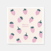 Erdbeeren rosa serviette (Vorderseite)