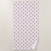 Erdbeeren rosa strandtuch (Vorderseite)