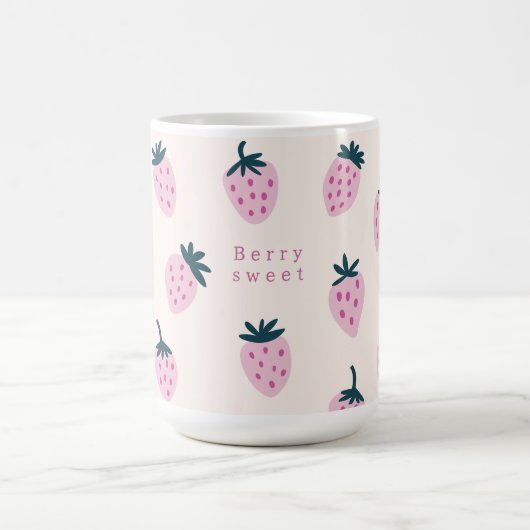 Erdbeeren rosa Tasse (Mittel)