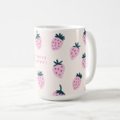 Erdbeeren rosa Tasse (VorderseiteRechts)