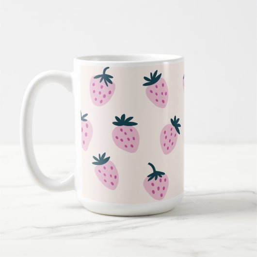 Erdbeeren rosa Tasse (Links)