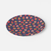 Erdbeeren, rot und blau, Sommer-Party Pappteller (Schrägansicht)